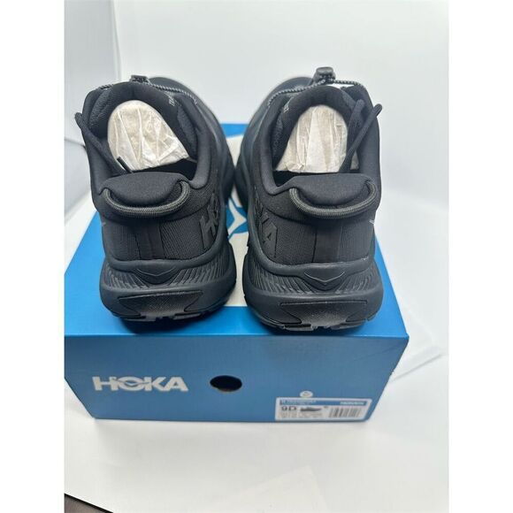 HOKA ONE ONE Men's Transport Sneakers Triple Black Athletic Shoes - Picture 3 of 8